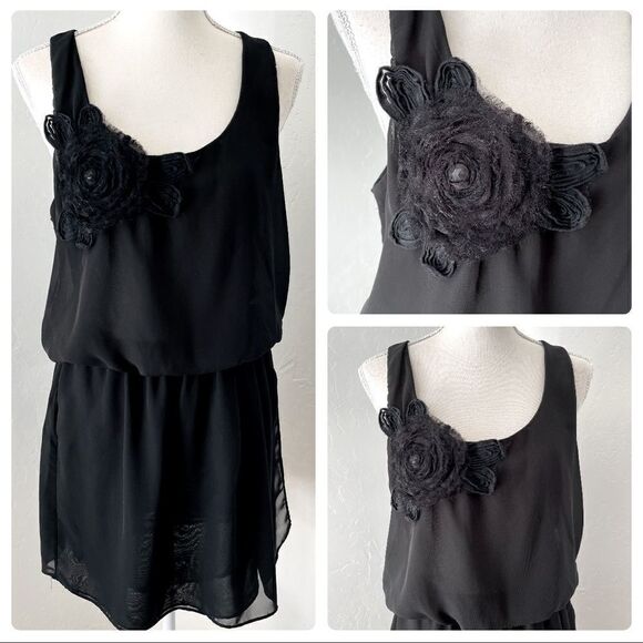 Marquis Racer Back Faux Wrap Around Mini Dress Sz M - Picture 2 of 9